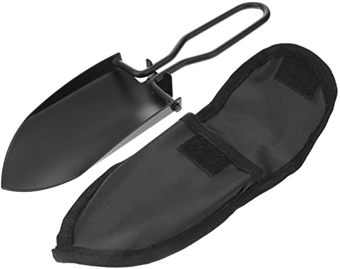 Toyvian Pala de Jardinería Plegable Inoxidable con Bolsa de Almacenamiento para Camping y Jardinería Diseño Compacto y Multifuncional