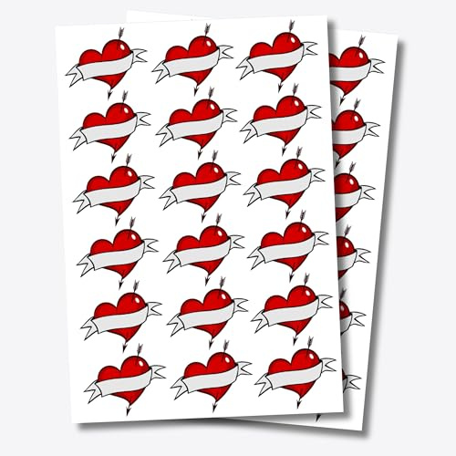 Personalisierbares temporäres Tattoo mit Wunschtext im Ortsschild- oder Herz-Design – Ideal für Festivals, Hochzeiten, Veranstaltungen & Partys (Herz + Name)