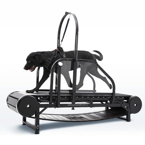 Mixtric Dog Treadmill for Medium Dogs, Adjustable Ramp Canine Running Slatmill Machine with Pedometer for Exercise & Healthy & Fit Pet Life