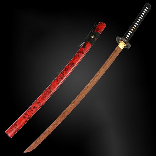 Katana en bois fait à la main,avec un fourreau en bois massif,la lame de bois de palissandre naturel,épée de samouraï japonaise pour cadeau,décoration,affichage,cosplay,kendo,arts martiaux,accessoires