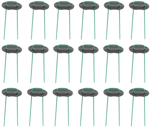 TOYANDONA Kit Piquets U Galvanisé pour Jardinage Ancrage Toile Paillage et Gazon Synthétique avec Agrafes Vertes et Rondelles Noires Résistant et Pratique pour Extérieur