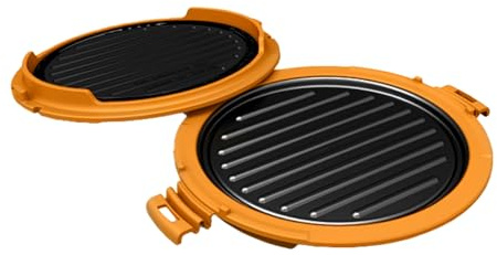 Von Home Snap Grill Microwave Pan – Super-Fast Healthy Cooking For The Whole Family - Non-Stick Easy to Clean Aluminium Grill Plates - Advanced Thermal Flow Technology - Dishwasher Safe