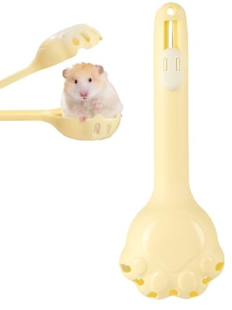 Zibeem Pince De Nourriture pour Hamsters,Pince De Saisie Anti-Morsure pour Petits Animaux,Pelle À Excréments Portable pour Furets Hamsters Chinchillas Petits Animaux Hérissons Lapins Néerlandais -