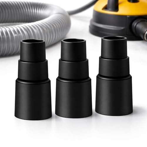 3 Pack Universal Vacuum Hose Adapters for Power Tools, Stepped Dust Extraction Reducers 25–42 mm, Cut-to-Fit Vacuum Connector for Sanders, Saws, Woodworking and Workshop Use