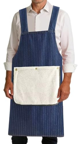 Genérico Tablier de chef résistant à l'eau et résistant à l'eau pour hommes, pour barbecue, pour la pâtisserie, la peinture, le nettoyage du jardin