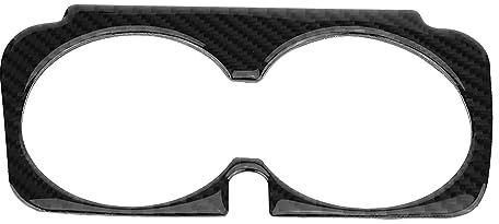Etiqueta engomada del Ajuste del Marco del portavasos de Fibra de Carbono Actualización Decorativa Personalizada para Mercedes Clase C W205 C180 C200 C300 GLC Estilo alemán (Color Puro)