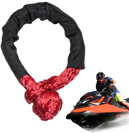 Manille Souple Synthétique – Corde De Récupération Routière Synthétique Robuste | Corde De Remorquage Ďe Voiture, Manille Souple, Manilles Đe Remorquage Tout-Terrain À Récupération D́e Force, Ḿanille