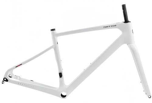 Gravel Rennrad-Rahmensatz Carbon 700C 45/48/51/54CM 12X100mm Hinten 12X142mm Steckachsenrahmen Interne Verlegung Leichtgewicht Scheibenbremse Rahmen Vorne