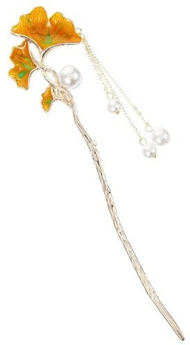 GATHINESS Haarnadel Haarschmuck im Antiken Stil mit Ginkgoblatt und Quaste aus Legierung Vintage Elegante Haarstäbe für Frauen für Lange Haare