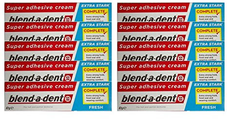 10x Super Haftcreme blend a dent Complete Extra Stark Frisch 47g
