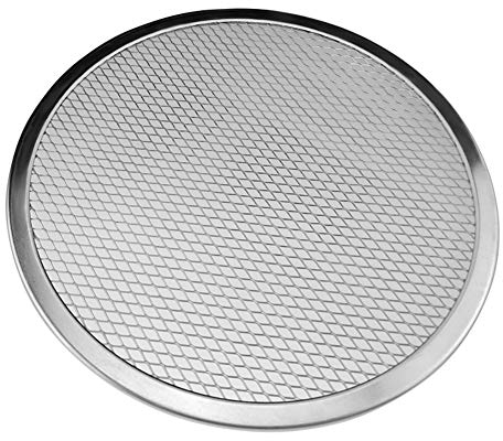 Kalaokei Plaque de cuisson ronde en aluminium épais et anti-adhésive pour pizza 33 cm
