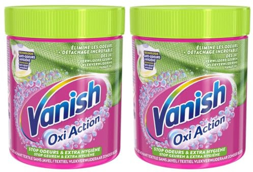 Vanish Detachant Textile Pulver Stop Gerüche – 2 Dosen à 470 g