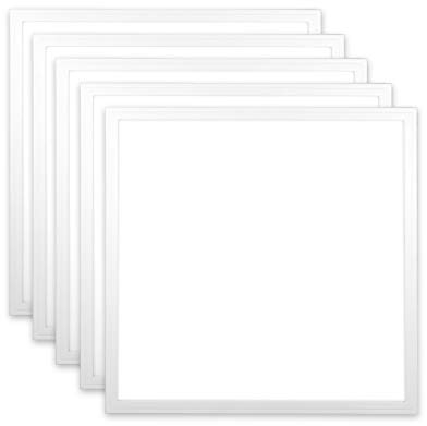 Xtend EcoLight 5x LED Panel 62x62 Neutralweiß 5000K CRI90 3800lm Rasterleuchte 40W Slim Alu Deckenleuchte Hohe Farbwiedergabe Friseur Netzteil PLs3.0