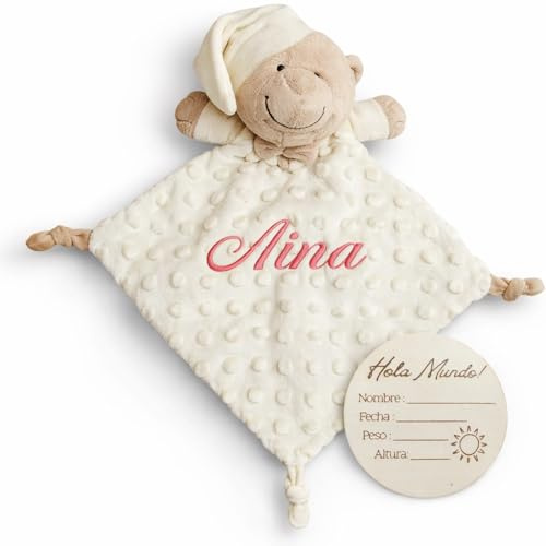 Danielstore Dou Dou Bebé Minky – Manta de Apego Suave Unisex con Nuditos, 27x18 cm, Regalo Recién Nacido