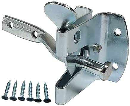 Serratura di sicurezza per cancello automatico in ferro resistente con finitura zincata, chiusura automatica per recinzioni esterne, cancelli in legno o metallo