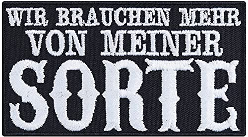 Motivation Aufnäher Wir brauchen mehr von meiner Sorte Aufbügler Entrepreneur Patch Ego Geschenk für Männer/Frauen DIY Applikation für Jacke/Weste/Jeans | 90x50mm