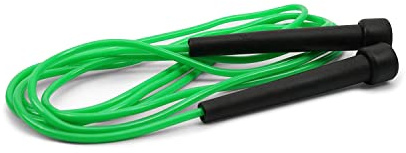 Splay Skipping Jump Rope for Fitness & Exercise | Soft Nylon Plastic Handle for Speed Jumping | Fat Burning Home Exercises with 360 Degree Spin Men and Women Fitness Workout (Green Color)