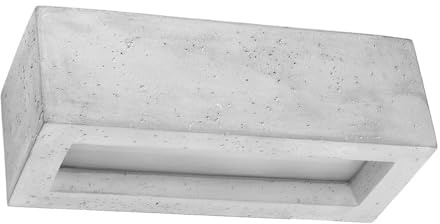 SOLLUX lighting VEGA 30 Wandleuchte Innen aus Beton – Wandbeleuchtung für Wohnzimmer und Esszimmer – Lampe für Flur, Betonlampe 30 x 12 x 10 cm