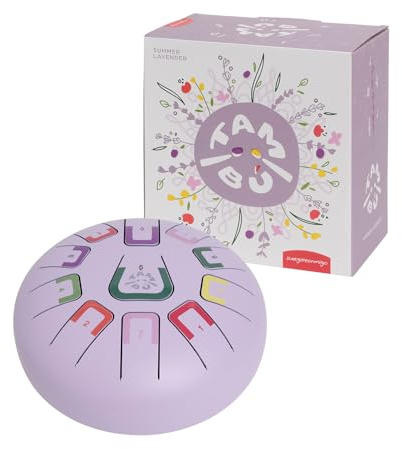 TAMBÚ Trommel, Stahlzunge Trommel, 8 Zoll, 11 Noten, Handpan, Metall-Perkussionsinstrument (Lavendel)