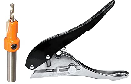 Baoblaze Tragbare Lochzange mit Griff, Locher, Bohrer, handgehalten für Etiketten, Abzeichen, 8MM