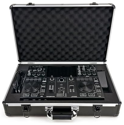 Analog Cases UNISON Case per Denon DJ Prime Go (robusta custodia di alta qualità con schiuma tagliata individualmente, design leggero in alluminio e protezione elegante), nero