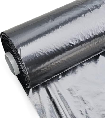 DI GIULIO SRL Telo Nero Pacciamante Pacciamatura 80 Cm Larghezza Senza Fori Copertura Terreno Antierbacce | Bio Orto (300 Metri)