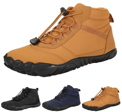 Winter Barefoot Shoes, Zapatos Descalzos Impermeables, Zapatillas Barefoot Hombre Mujer, Senderismo Ligero Antideslizantes AL Aire Libre Zapatos, Sujeción del Pie Segura, Comodas