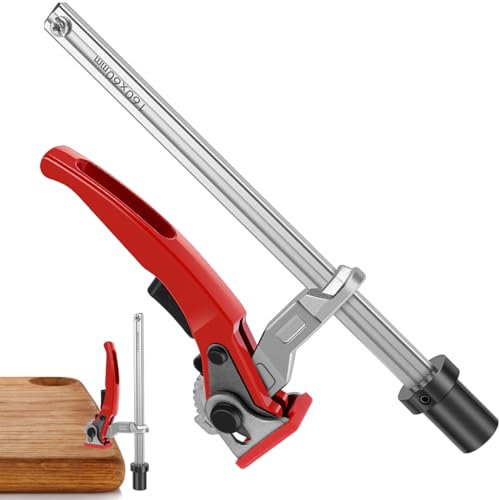 19mm Bench Dog, Woodworking Desktop Quick Acting Hold Down Clamp Fixed Clip Adjustable Ratchet Press for Wood Carving, Chiseling, Sanding