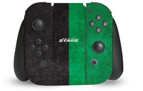 Head Case Designs Offizielle NHL Halb beunruhigt Dallas Stars Vinyl Haut Gaming Aufkleber Abziehbild Abdeckung kompatibel mit Nintendo Switch Joy-Con Controller