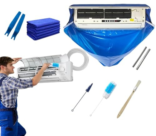 Bolsa de Limpieza de Aire Acondicionado - Limpiador de Aire Acondicionado, Bolsas Impermeables para Aire Acondicionado | Limpiador de Aire Acondicionado con tubería de Agua y Salida de Drenaje, Bolsa