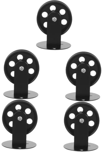 Amosfun 5St Kronleuchter Zubehör Retro Styles Retro cade Home Decor Deckenhalterung Zubehör Pendelleuchtenrad Flaschenzug Rollen für Seile Seilzug Riemenscheibe hängende Lampenrolle Eisen