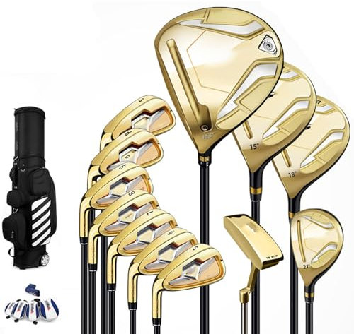 COYEUX 12 Piece Golf Clubs Full Set, Left Handed Men's Golf Clubs, with Stand Bag, Carbon Shaft, Golf Standard Ball Bag