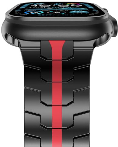 NewWays Kompatibel mit Apple Watch Ultra/Ultra 2, 49 mm, Serie 10, 46 mm, Serie 9, 8, 7, 45 mm, Serie 4, 5, 6, 44 mm, Serie 3, 2, 1, 42 mm