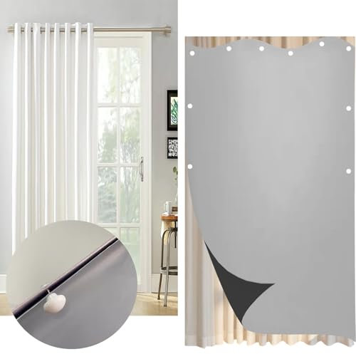 Dachfenster Verdunkelungsrollo 135 x 230 cm, Meterware, Vorübergehend, Faltbar, Robust Und Langlebig, Abdunkeln Sichtschutz Rollo Ohne Bohren, mit Klettband für Auto Reisen, Grau B