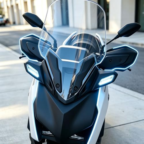 Midimttop Motocicleta Manillar Protector de Mano Protector de Mano para YA&MA&HA X-MAX 125/250/300 XMAX300 2023 2024 2025 Protector de Manos Parabrisas Protección Protección Protección