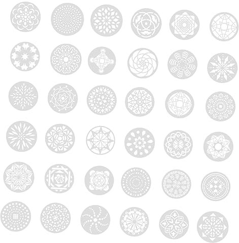 NUOBESTY Create Beautiful – 42 Mandala-schablonen Pet-material Für Projekte Auf Böden Und Wänden