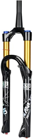 GJYDPU 27.5 29 Zoll MTB Federgabel 140mm Federweg - Gerader (1-1/8)/Konischer (1-1/2) Gabelschaft, Fernbedienung/Manuell, Magnesium-Aluminium Legierung, Luftfederung Mountainbike Gabel