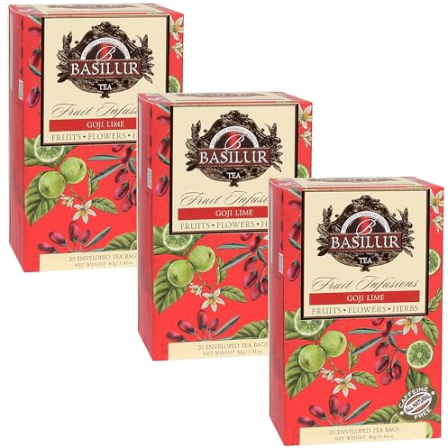 BASILUR Fruit Infusions - Tè decaffeinato alla frutta con aroma naturale di goji, lime e agrumi, in bustine 20 x 2 g (3)