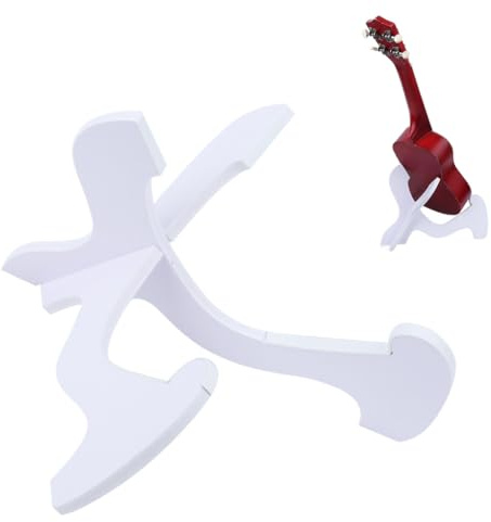Mtlavishness Foldable Ukulele Stand Violin Floor Stand Small Guitar Stands Portable Compact Instrument Holder with White PVC for Ukulele Violin Mandolin And Other Small Stringed Instruments