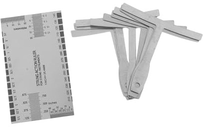 GALPADA Regla de Acción de Cuerda Profesional para Guitarra Juego de 10 Piezas Regla de Hierro Herramienta Luthier de Medición Precisa para Mantenimiento y Ajuste de Cuerdas