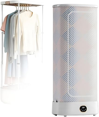 Stiratrice a vapore - Sistema automatico di piegatura e stiratura con asta telescopica, funzione vapore 1000W, controllo touch screen per vestiti e tessuti