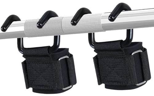 Ganchos de elevación | Toma para Levantado de Tierra Tiro Dorsal y Rowing,Vendaje de muñeca antideslizante ajustable para tracción y elevación de tierra en casa