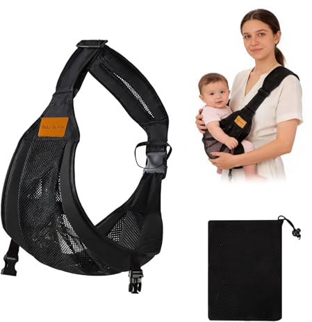 SHILIPAIJC Baby Sling Carrier, Toddler Carrier Baby Carriers from Newborn | Baby Hip Carrier with Adjustable Shoulder Strap, Toddler Sling Baby Side Carrier for Newborns to Toddlers (Mesh)