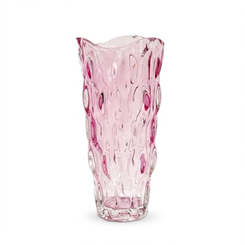 Große rosa Vase, 30 cm hoch, moderne Vasen für Tische, Tafelaufsätze, Weihnachtsgeschenke.