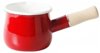 Pentolino Latte Induzione Small Enamel Kitchen Accessories For Gas Stove Induction Cooker Coffee Cooking Pot Milk Soup Cookware(Red)