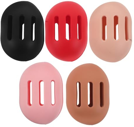 Angoily 5 Stück Make Up Schwamm Etui aus Silikon Atmungsaktive Aufbewahrungsbox für Puderquasten Tragbarer Make Up Schwammhalter für Reisen Staubfreie Kosmetikschwamm Aufbewahrung