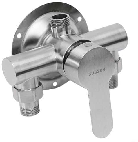 Shower Hot and Cold Water Mixer, First-Rate 304 Stainless Steel Wall Mount Tap with Built-in Rubber Seal Ring