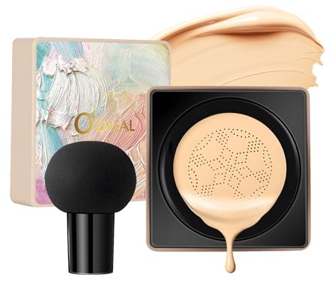 O'CHEAL Svamphuvud luftkudde CC kräm, beauty svamp luftkudde BB Cream Foundation concealer för ansikts-makeup concealer kudde för ansikts-serier 02 naturlig