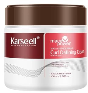 Karseell Lockkräm 100 ml – Definierande Curl Cream lockstarkare & lockkontroll för lockigt och vågigt hår