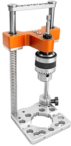 SpeTool S04003 Mobil borrstativ, 1/2 tum chuck borrstativ, sladdlös skruvdragare, 0–160 mm djup, fjäderbelastad precisionsenhet för träbearbetning, möbler, nollkantborrning